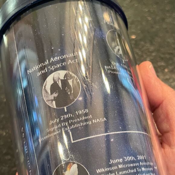 NASA Logo Graphic / Spaceship Photos History Collectible Insulated Tumbler Cup - Picture 5 of 14